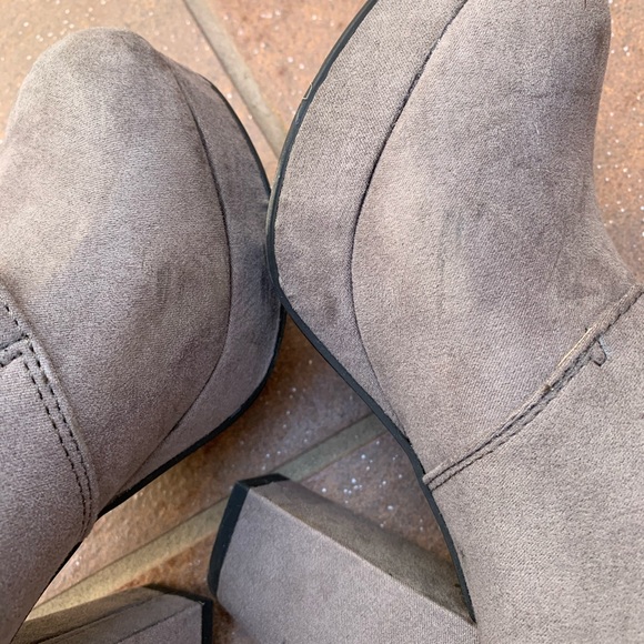 Suede Platform Booties - Picture 9 of 9